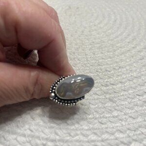 Gorgeous TREE AGATE Handmade Sterling 925 RIng Size 6.5 #300E